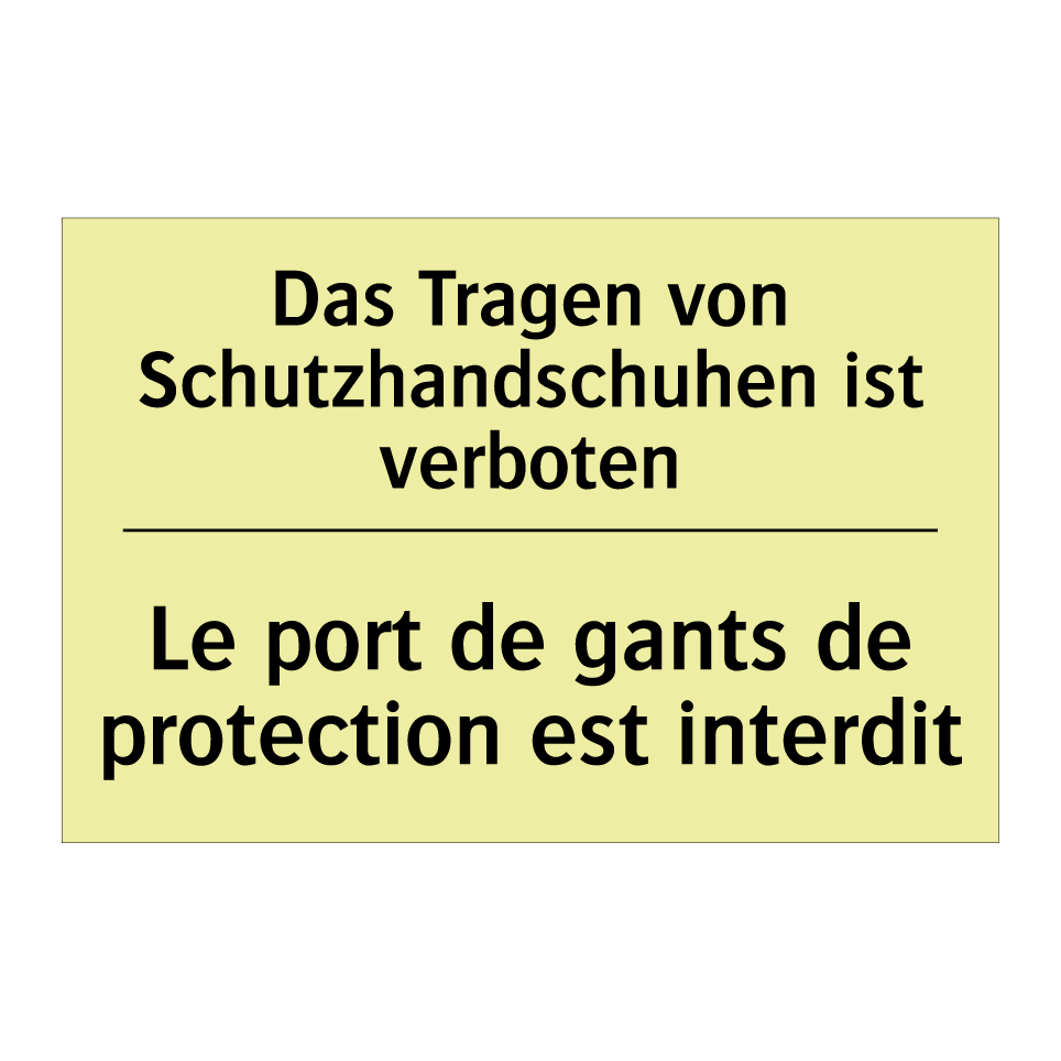 Das Tragen von Schutzhandschuhen /.../ - Le port de gants de protection /.../