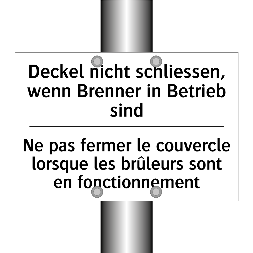 Deckel nicht schliessen, wenn /.../ - Ne pas fermer le couvercle lorsque /.../