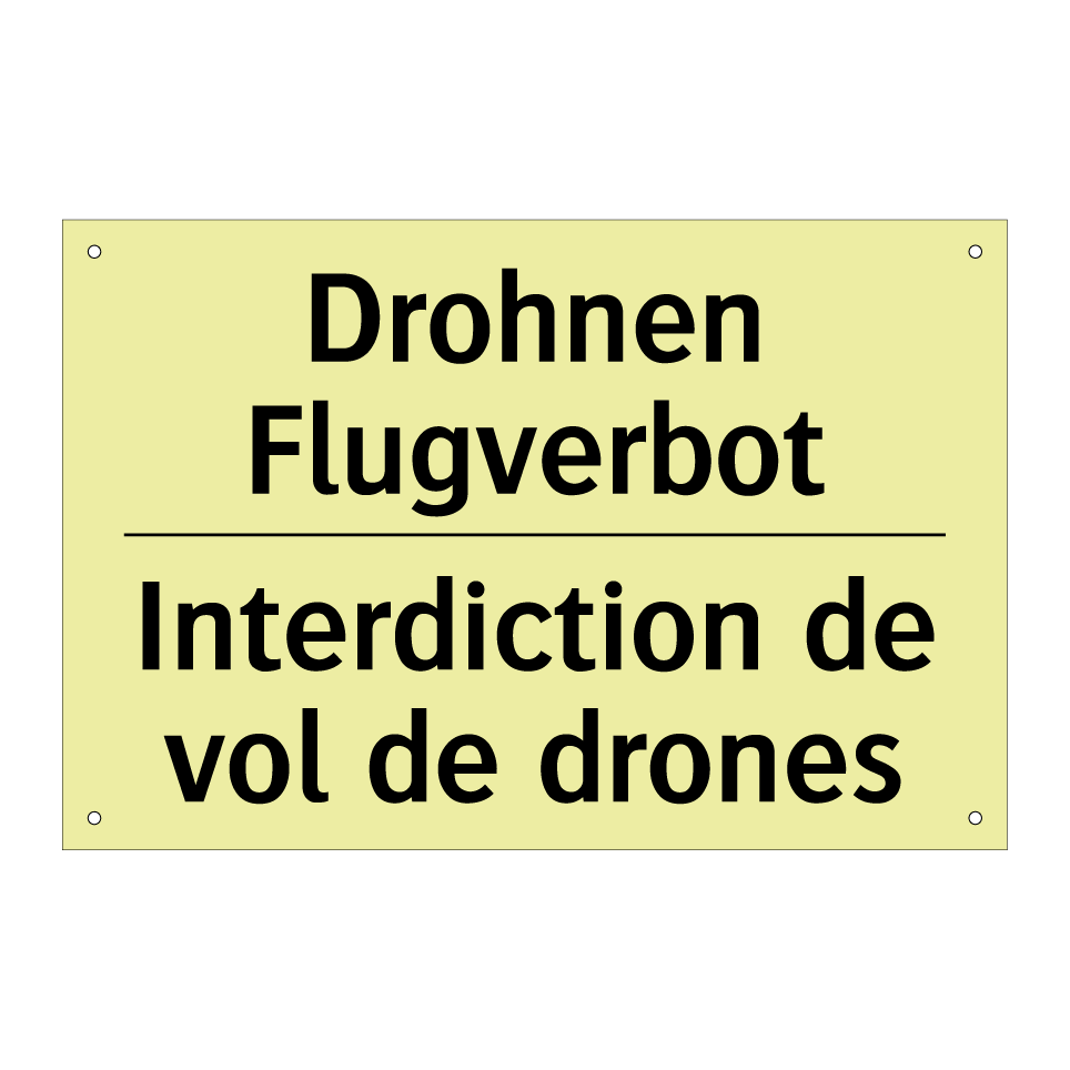 Drohnen Flugverbot - Interdiction de vol de drones