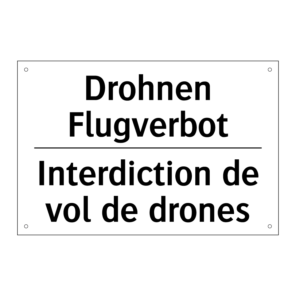 Drohnen Flugverbot - Interdiction de vol de drones