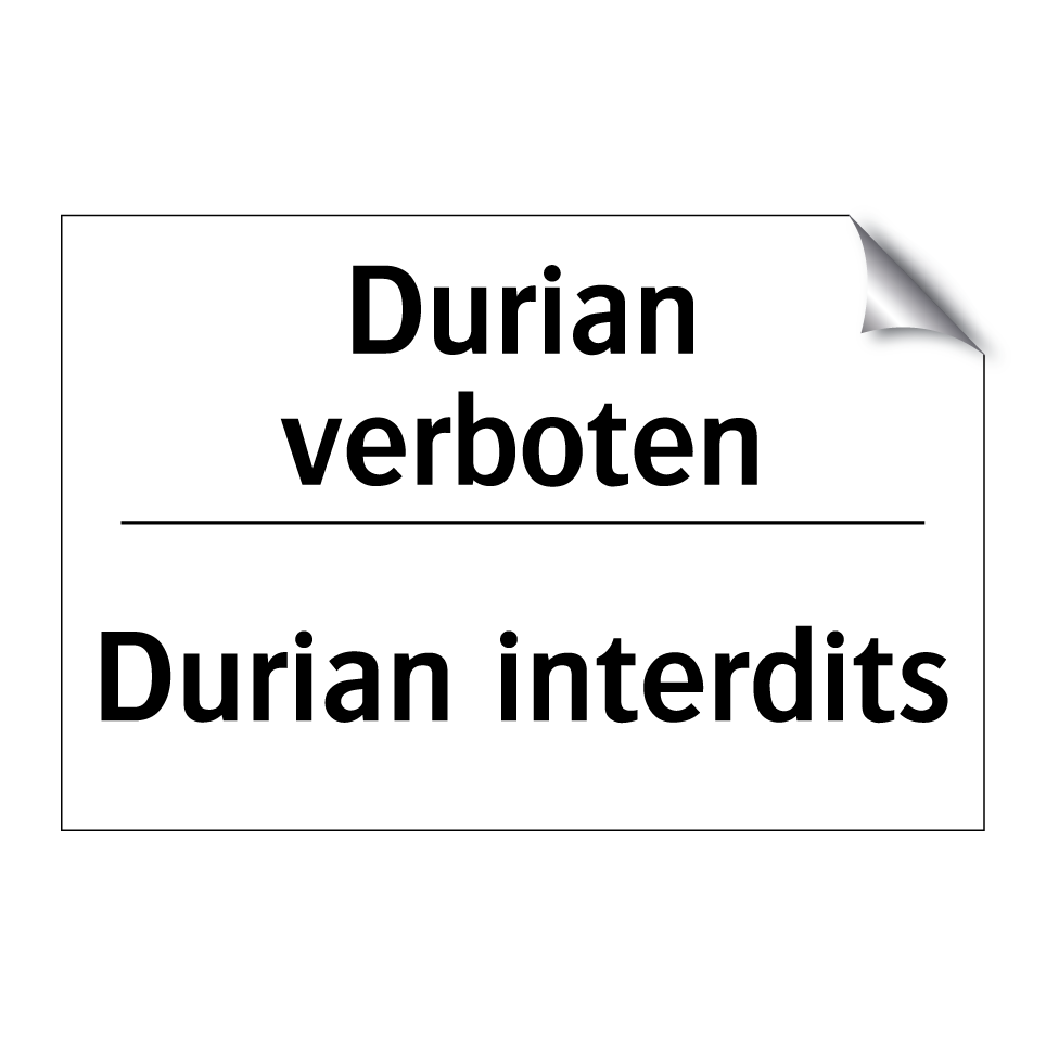Durian verboten - Durian interdits