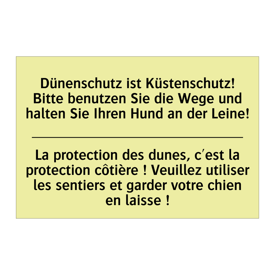 Dünenschutz ist Küstenschutz! /.../ - La protection des dunes, c'est /.../