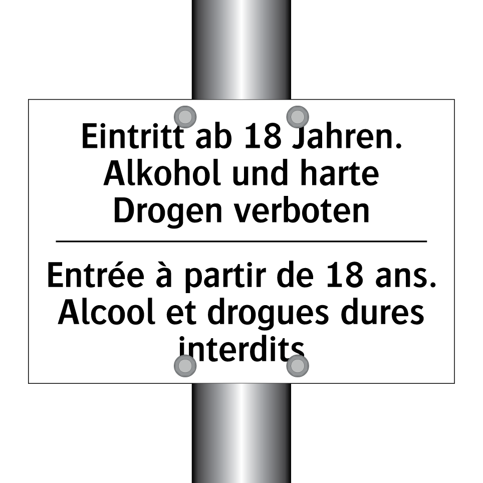 Eintritt ab 18 Jahren. Alkohol /.../ - Entrée à partir de 18 ans. Alcool /.../