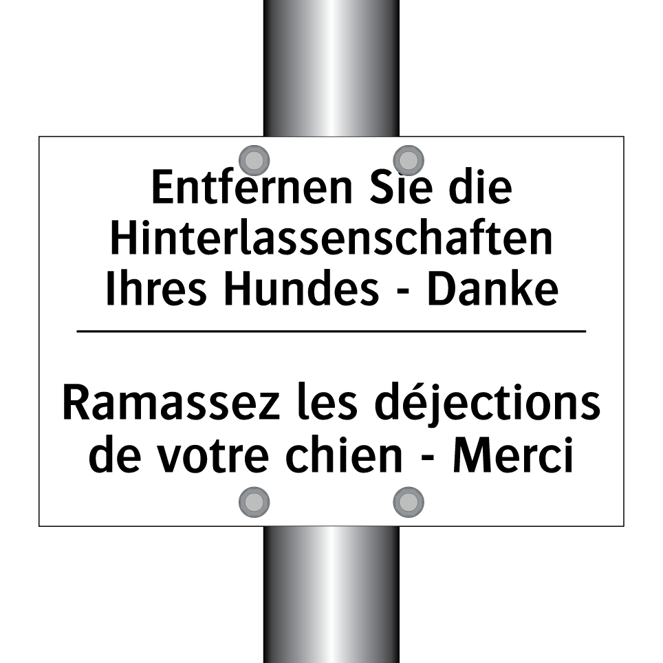Entfernen Sie die Hinterlassenschaften /.../ - Ramassez les déjections de votre /.../