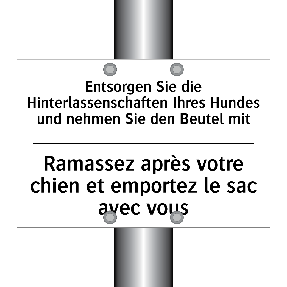 Entsorgen Sie die Hinterlassenschaften /.../ - Ramassez après votre chien et /.../