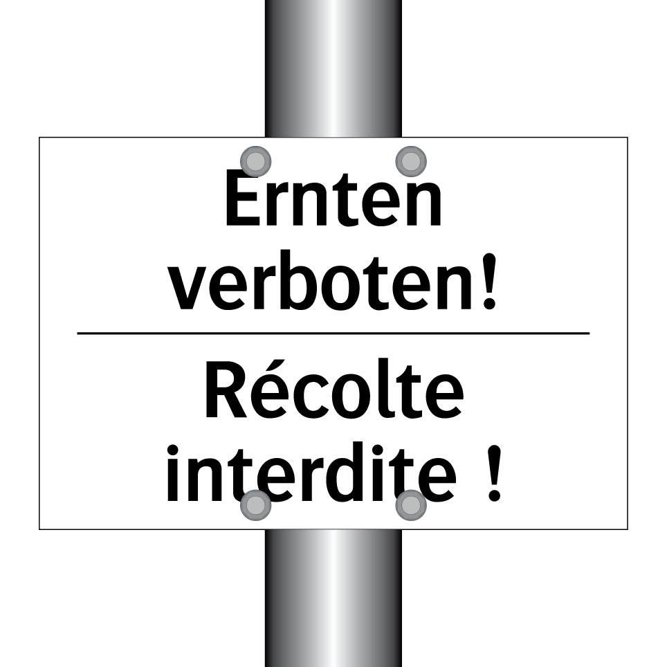 Ernten verboten! - Récolte interdite !