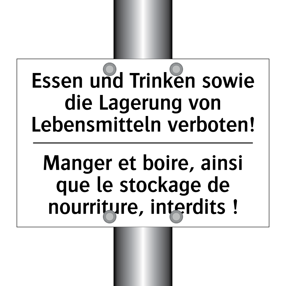 Essen und Trinken sowie die Lagerung /.../ - Manger et boire, ainsi que le /.../