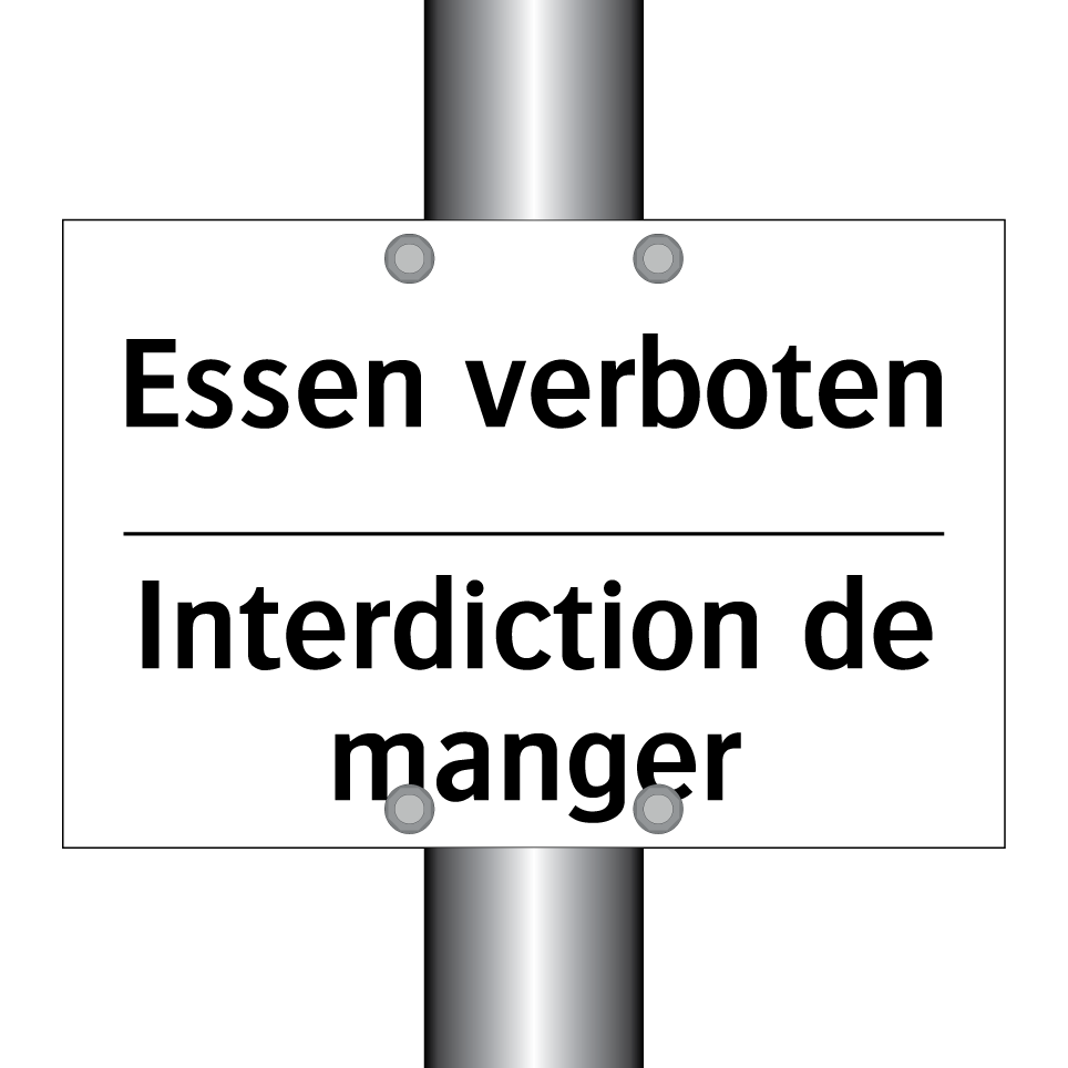 Essen verboten - Interdiction de manger
