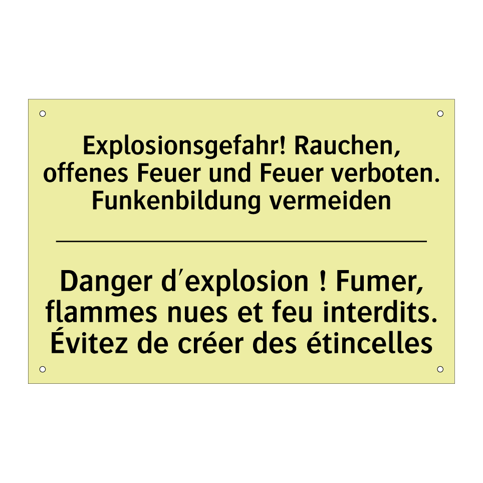 Explosionsgefahr! Rauchen, offenes /.../ - Danger d'explosion ! Fumer, flammes /.../
