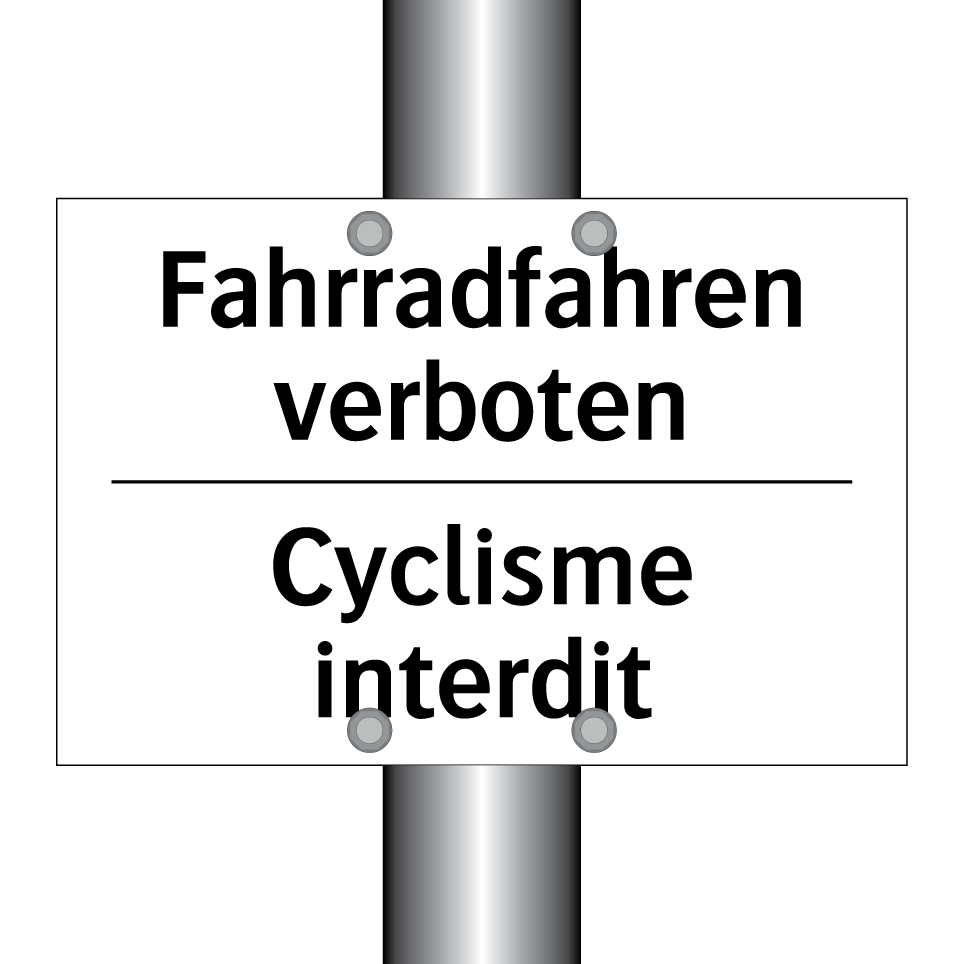 Fahrradfahren verboten - Cyclisme interdit