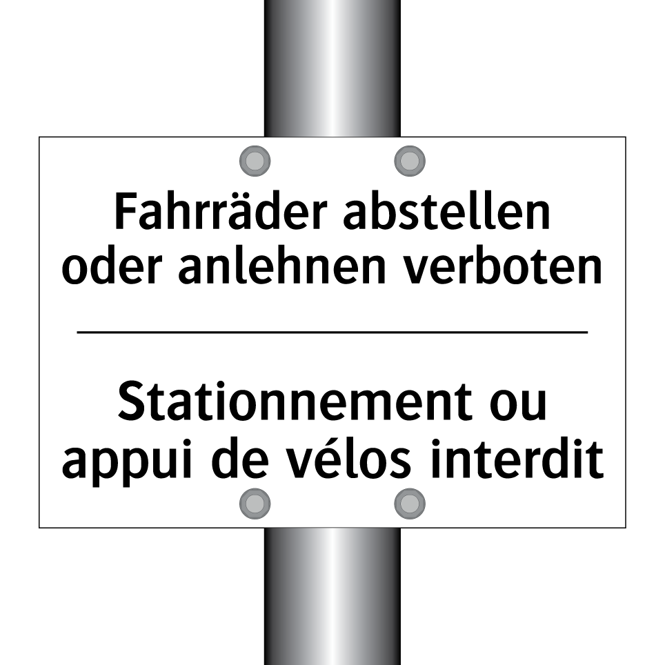 Fahrräder abstellen oder anlehnen /.../ - Stationnement ou appui de vélos /.../