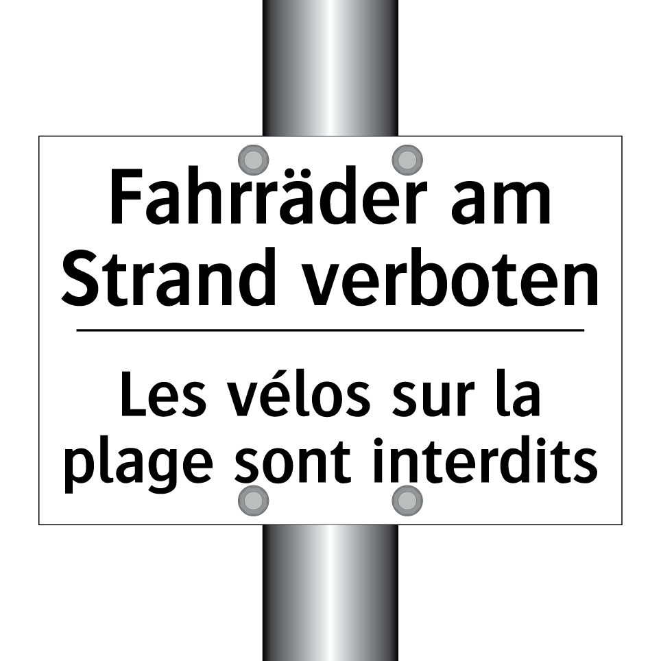 Fahrräder am Strand verboten - Les vélos sur la plage sont interdits /.../