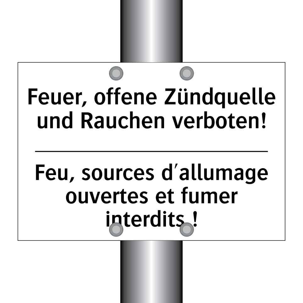 Feuer, offene Zündquelle und Rauchen /.../ - Feu, sources d'allumage ouvertes /.../