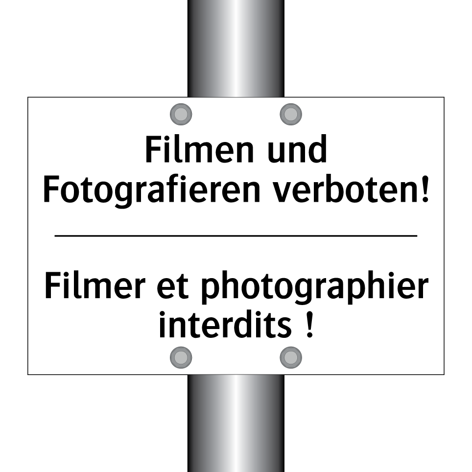 Filmen und Fotografieren verboten! /.../ - Filmer et photographier interdits /.../