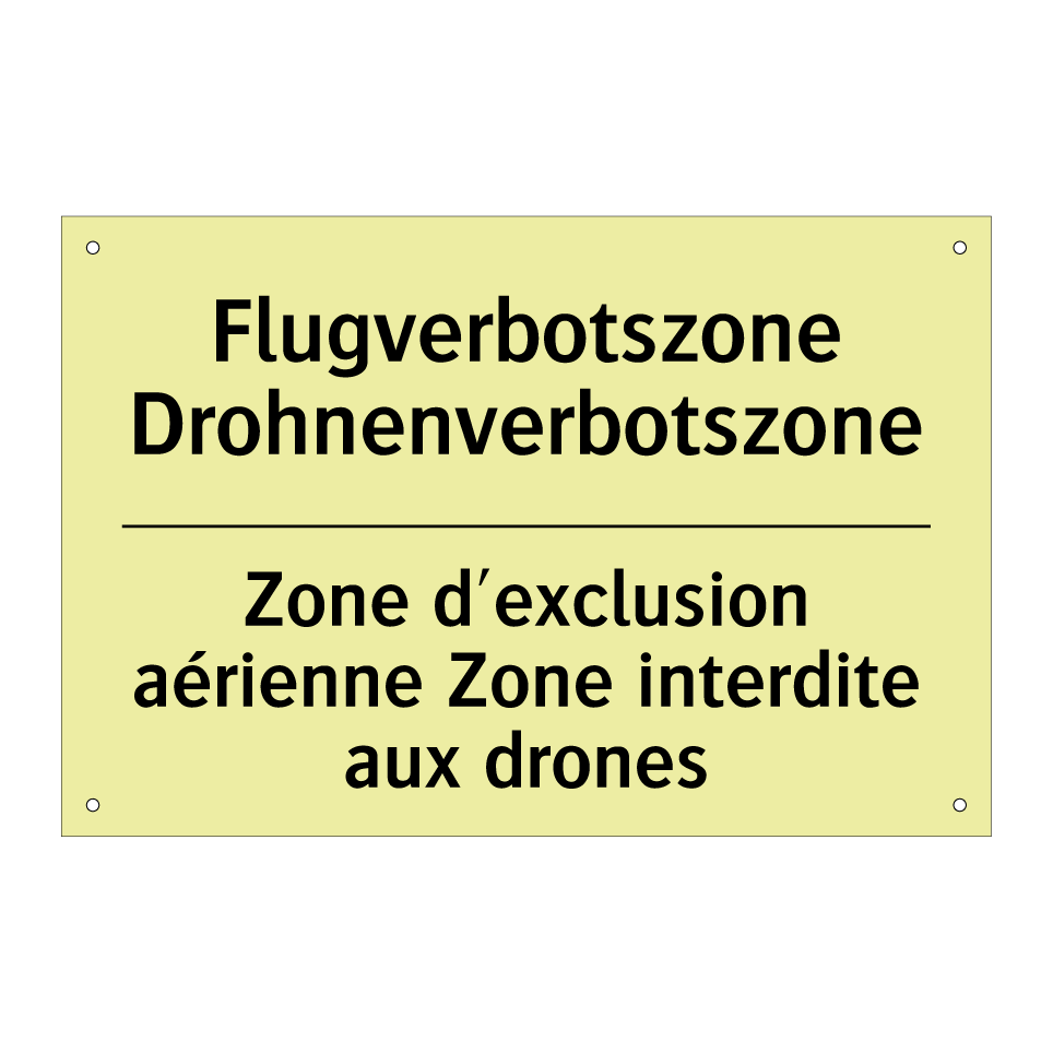 Flugverbotszone Drohnenverbotszone /.../ - Zone d'exclusion aérienne Zone /.../
