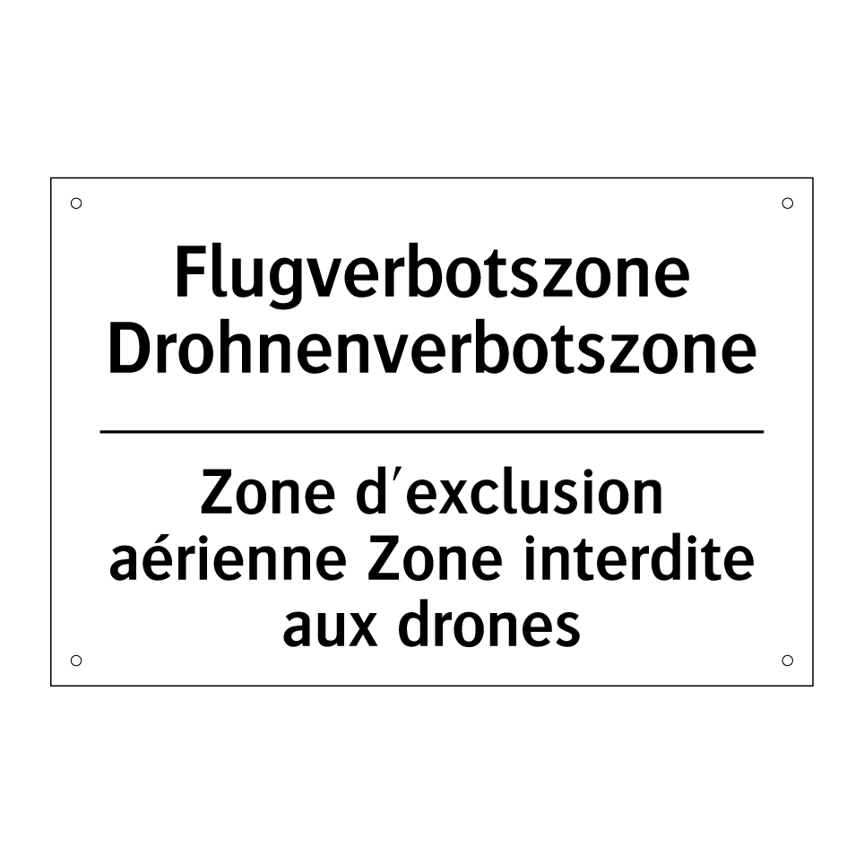 Flugverbotszone Drohnenverbotszone /.../ - Zone d'exclusion aérienne Zone /.../
