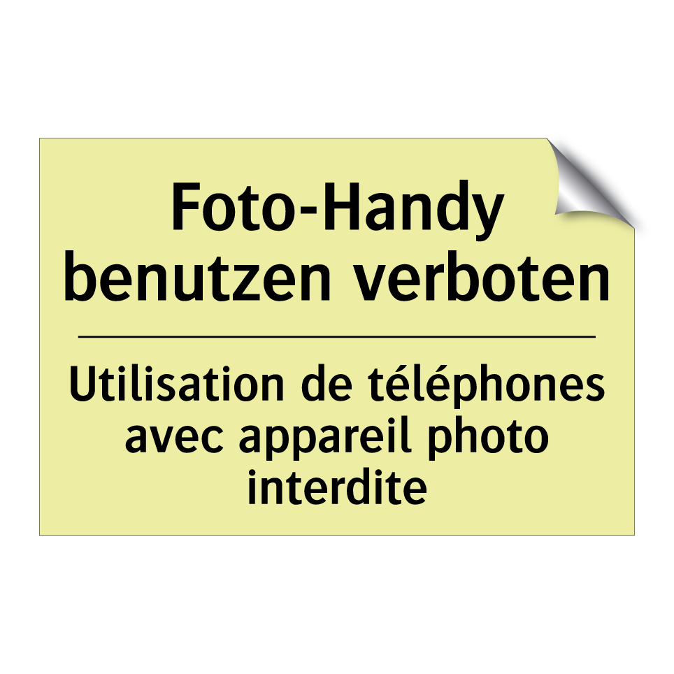 Foto-Handy benutzen verboten - Utilisation de téléphones avec /.../
