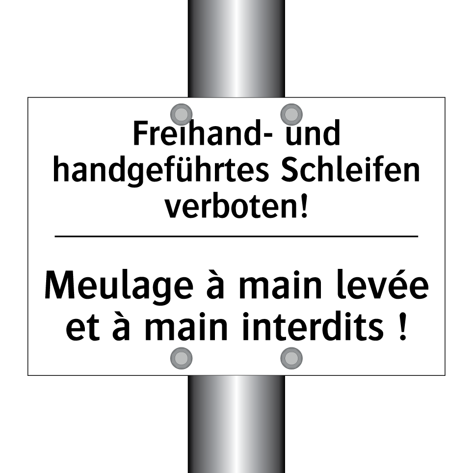 Freihand- und handgeführtes Schleifen /.../ - Meulage à main levée et à main /.../