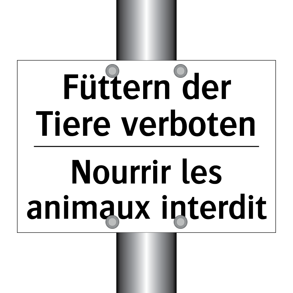 Füttern der Tiere verboten - Nourrir les animaux interdit