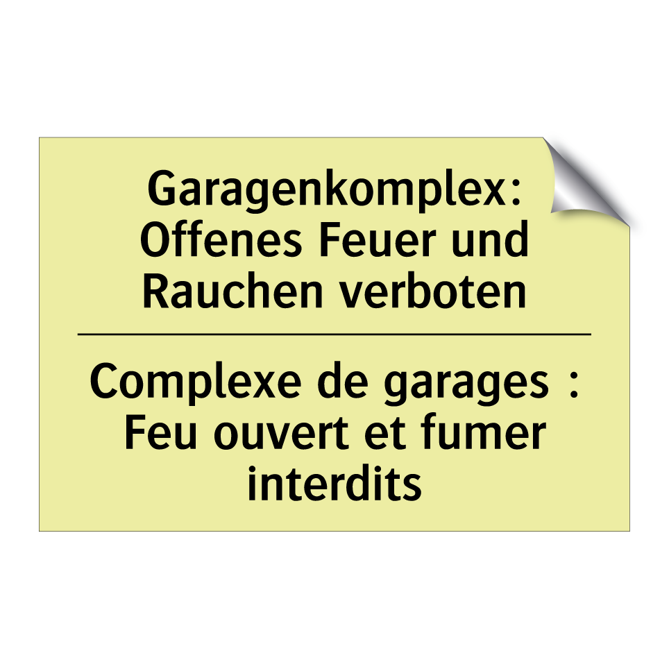 Garagenkomplex: Offenes Feuer /.../ - Complexe de garages : Feu ouvert /.../