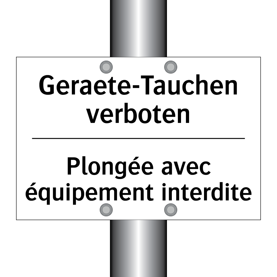 Geraete-Tauchen verboten - Plongée avec équipement interdite /.../