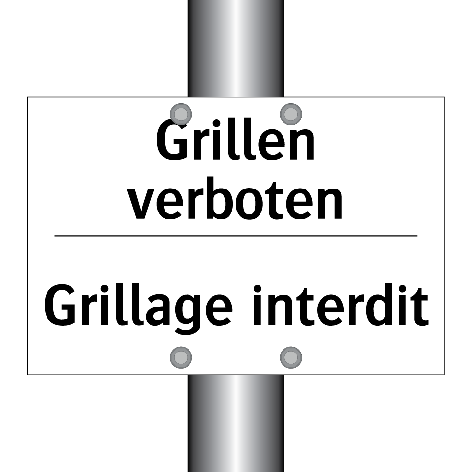 Grillen verboten - Grillage interdit