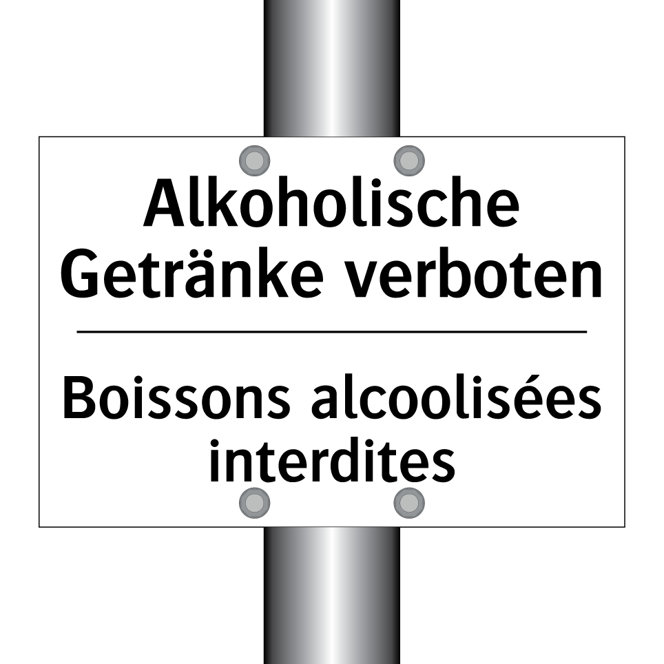 Alkoholische Getränke verboten - Boissons alcoolisées interdites /.../