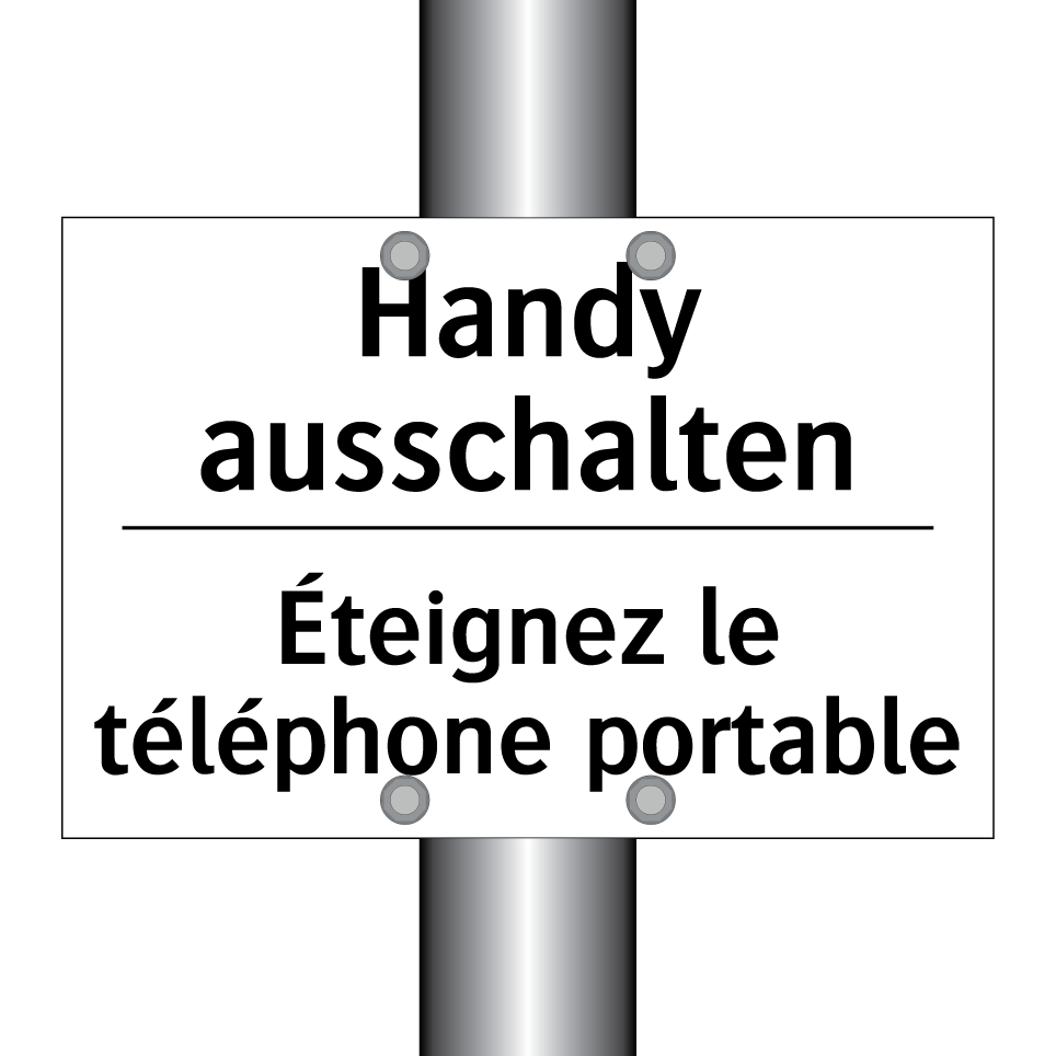 Handy ausschalten - Éteignez le téléphone portable