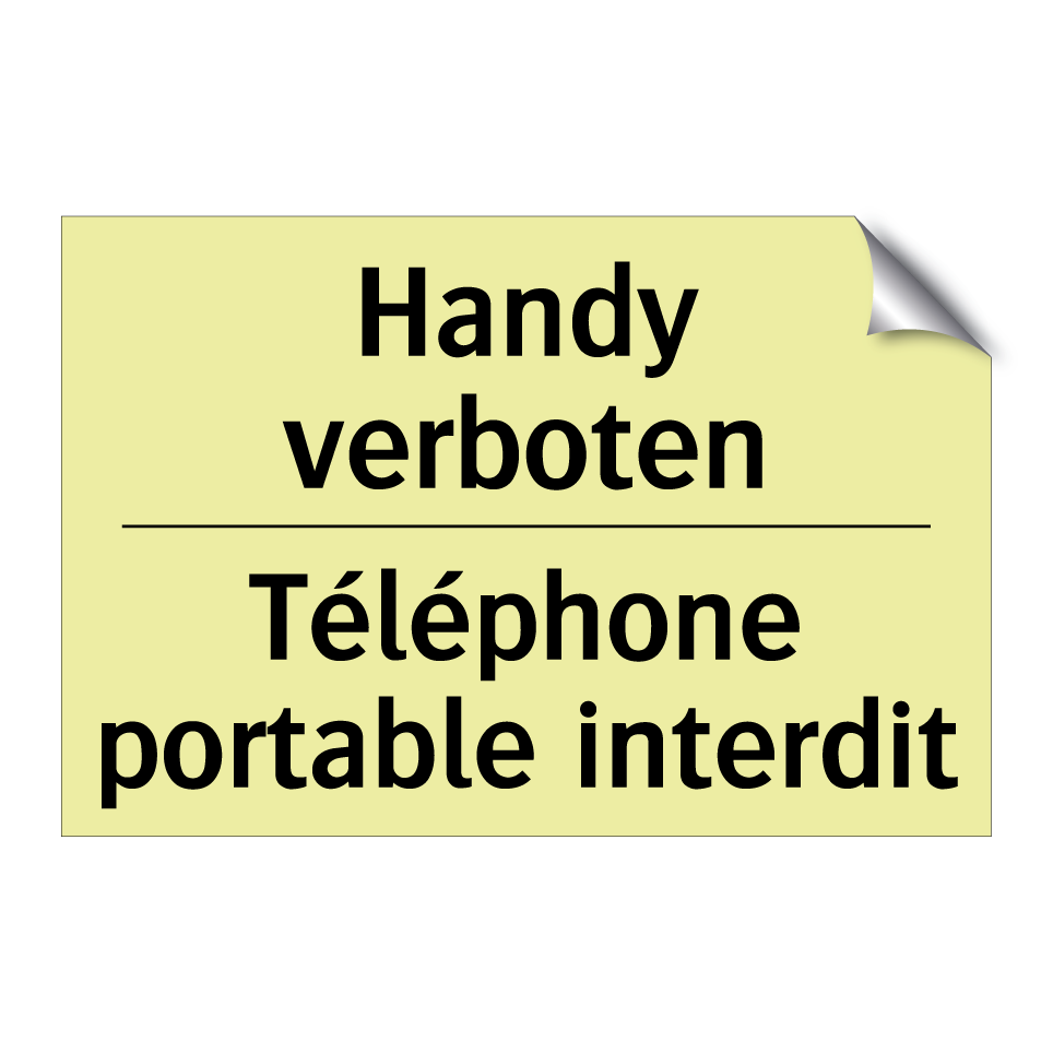 Handy verboten - Téléphone portable interdit