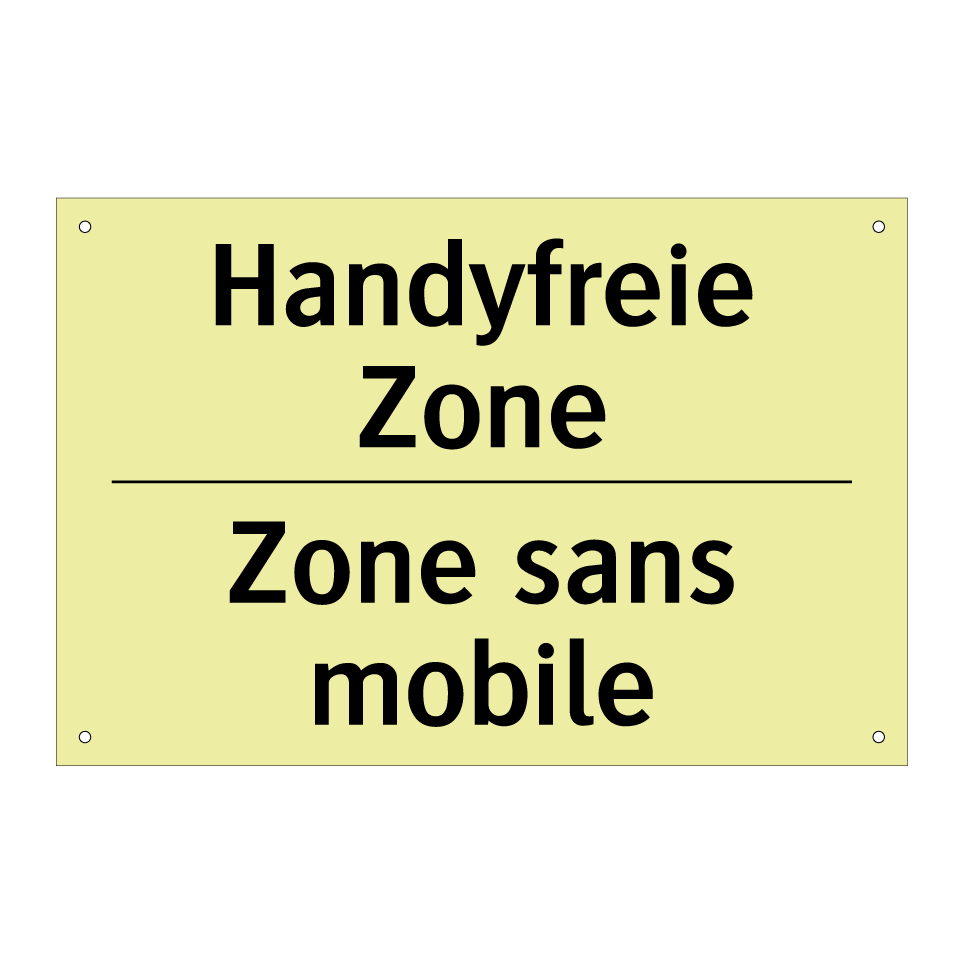 Handyfreie Zone - Zone sans mobile