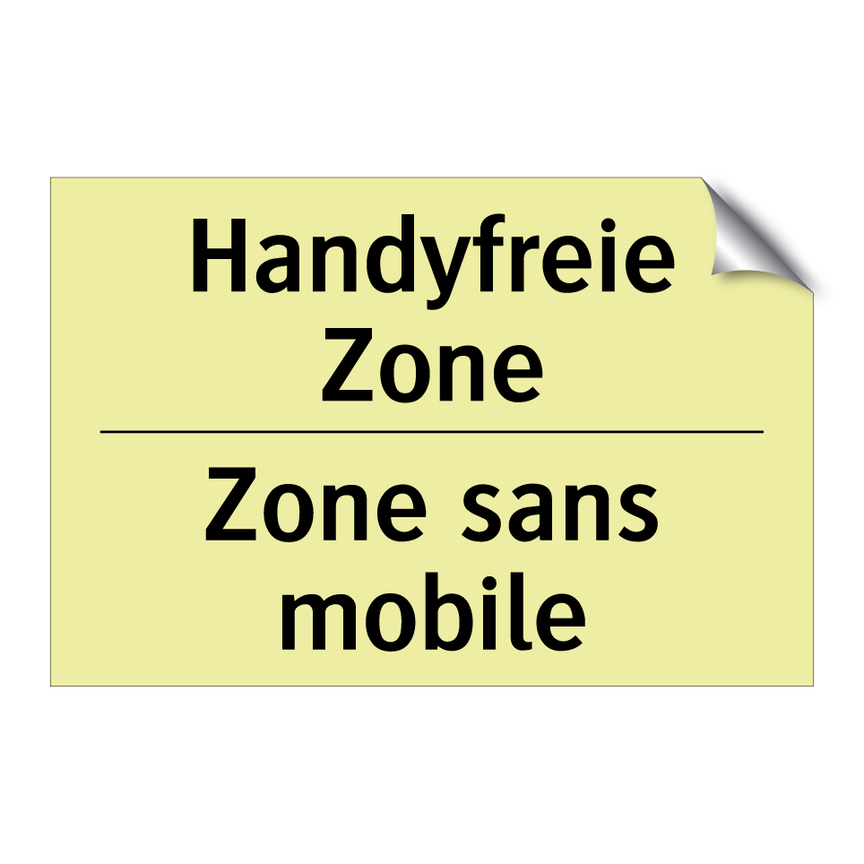 Handyfreie Zone - Zone sans mobile