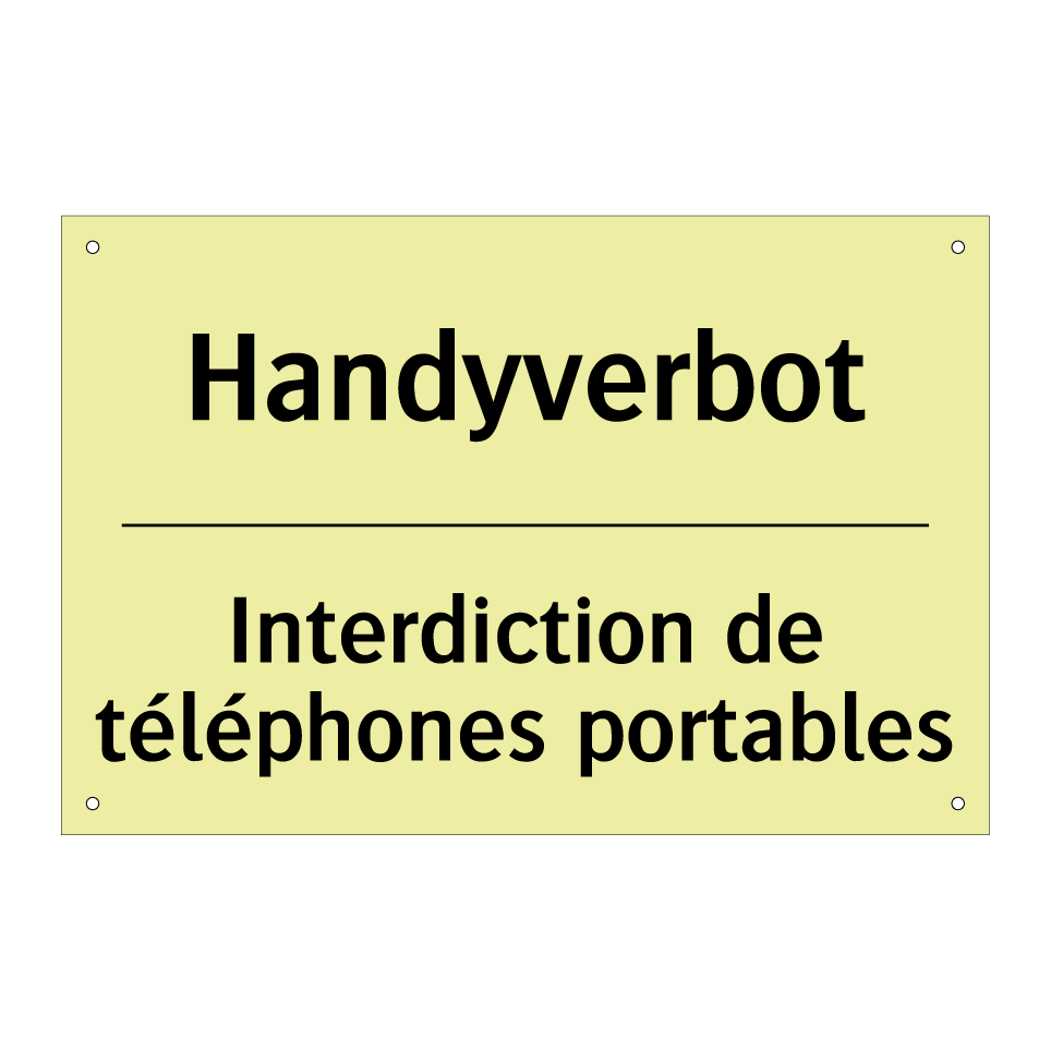 Handyverbot - Interdiction de téléphones portables /.../