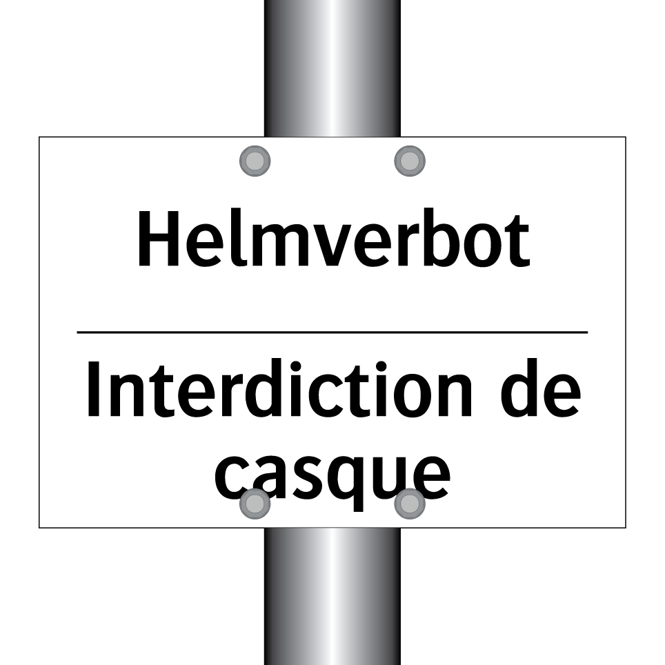 Helmverbot - Interdiction de casque
