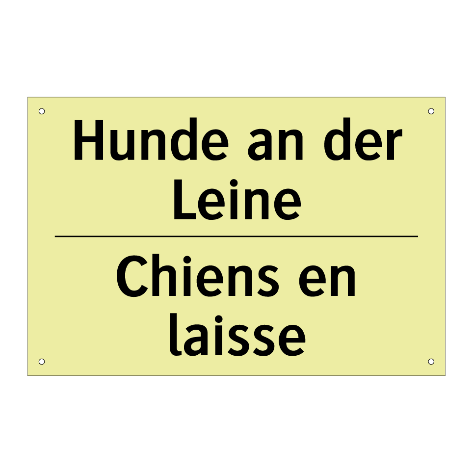 Hunde an der Leine - Chiens en laisse