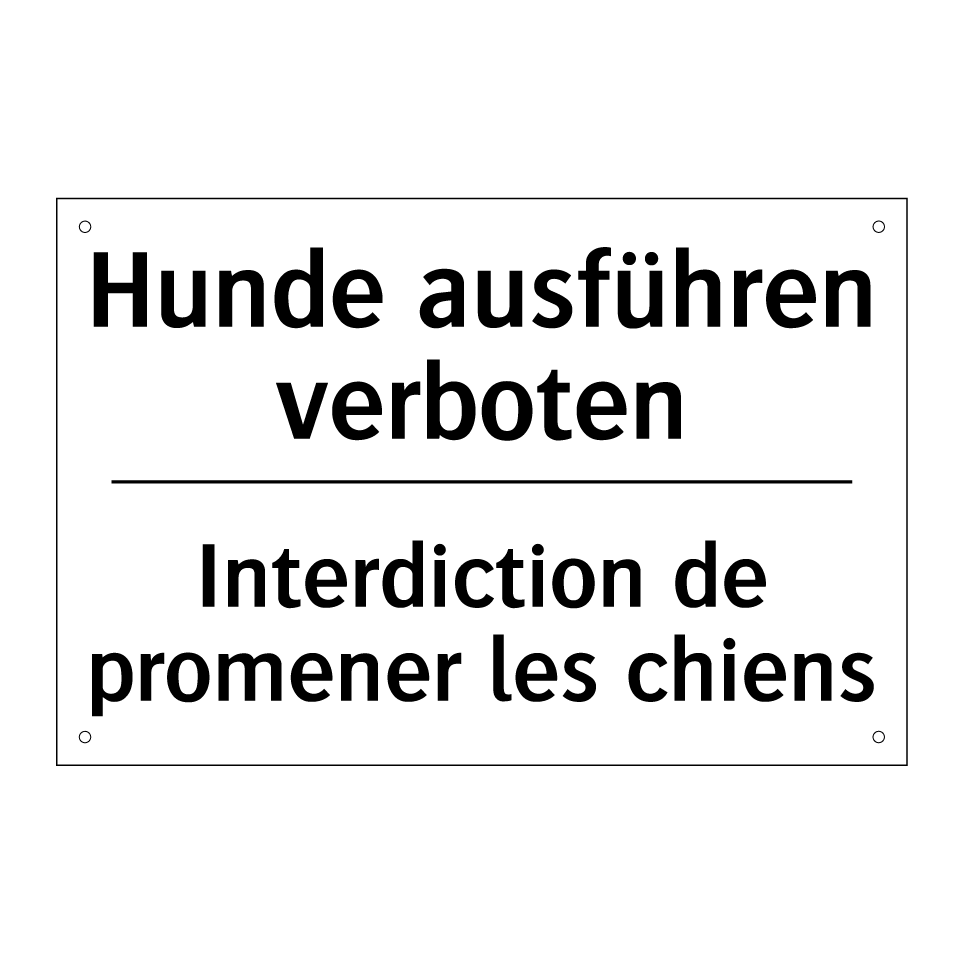 Hunde ausführen verboten - Interdiction de promener les chiens /.../