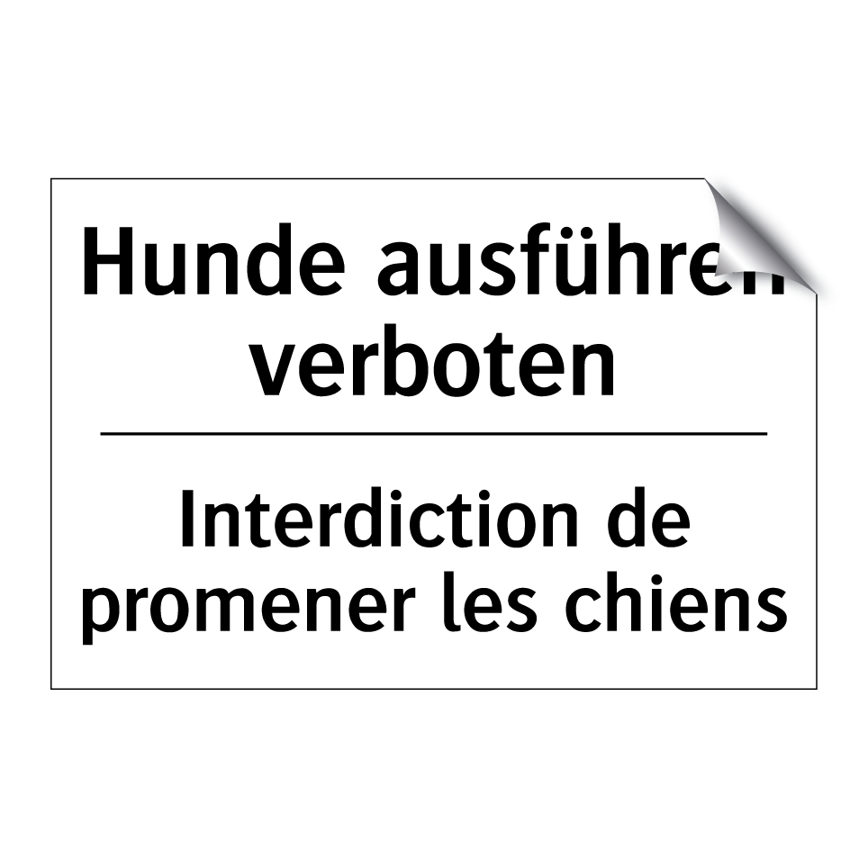 Hunde ausführen verboten - Interdiction de promener les chiens /.../