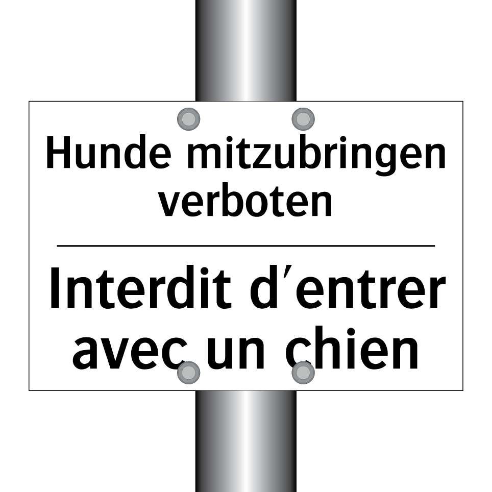 Hunde mitzubringen verboten - Interdit d'entrer avec un chien /.../