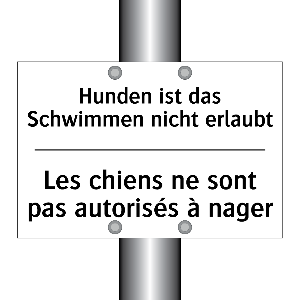 Hunden ist das Schwimmen nicht /.../ - Les chiens ne sont pas autorisés /.../