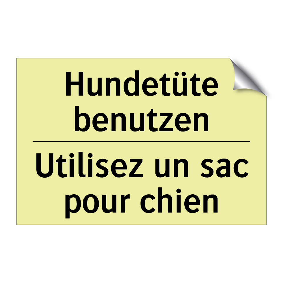 Hundetüte benutzen - Utilisez un sac pour chien