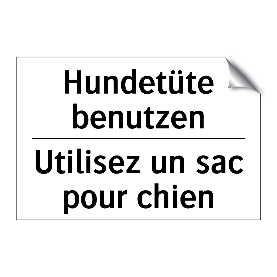 Hundetüte benutzen - Utilisez un sac pour chien