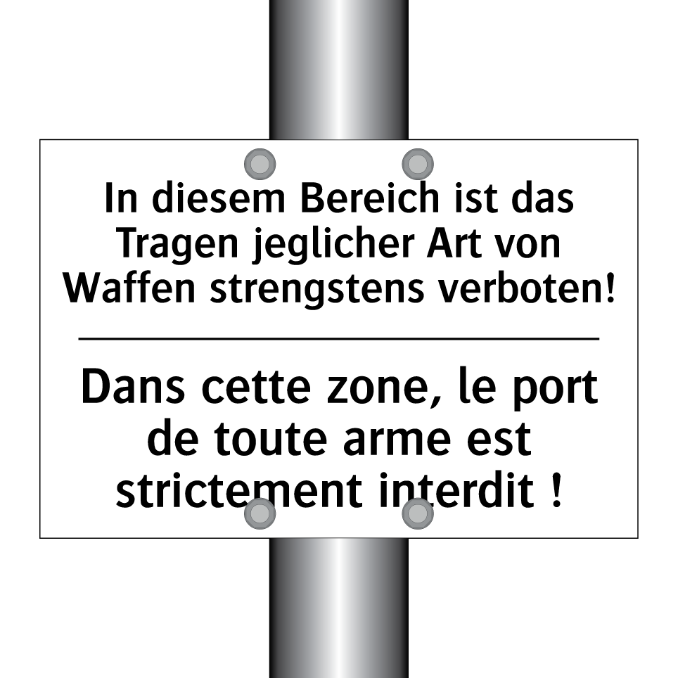 In diesem Bereich ist das Tragen /.../ - Dans cette zone, le port de toute /.../
