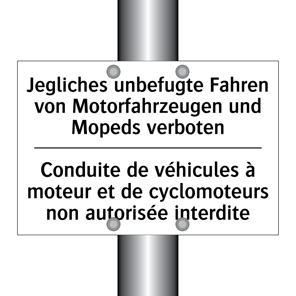 Jegliches unbefugte Fahren von /.../ - Conduite de véhicules à moteur /.../