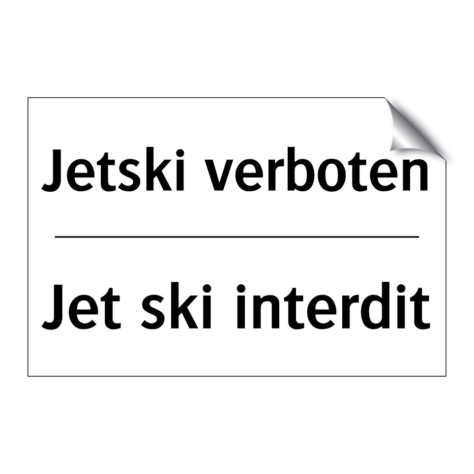 Jetski verboten - Jet ski interdit