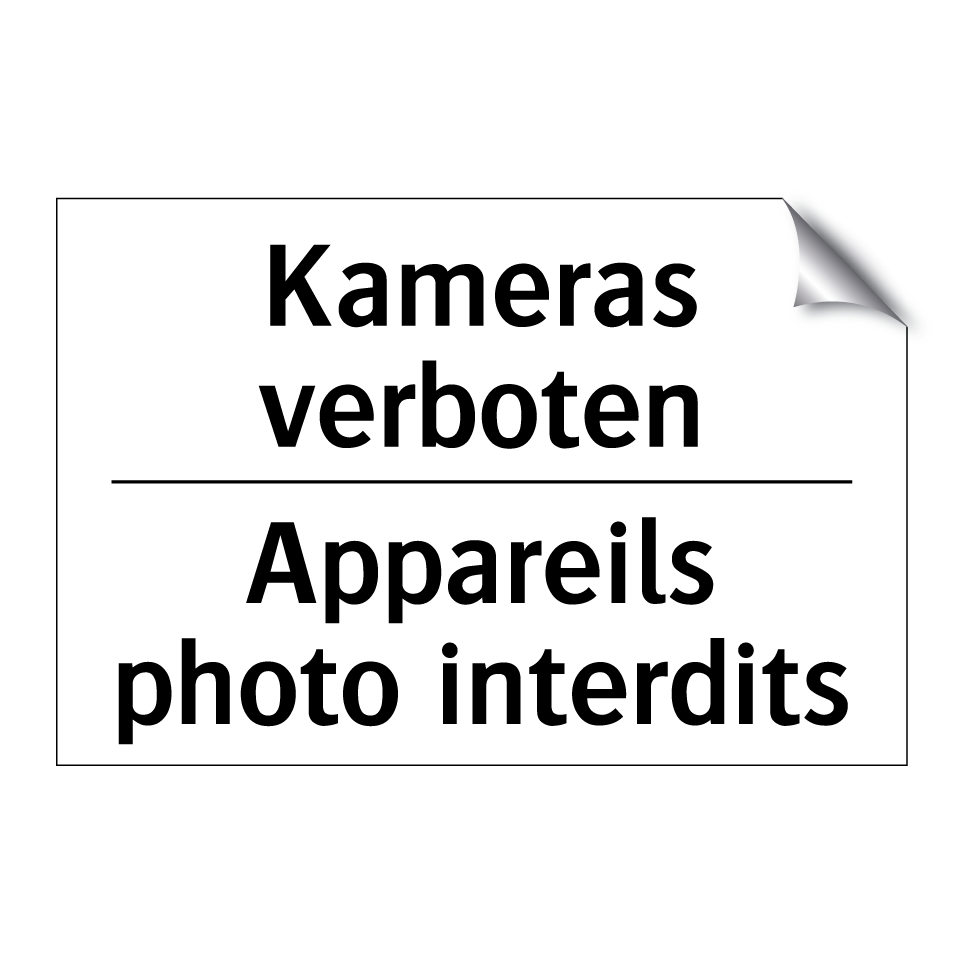 Kameras verboten - Appareils photo interdits