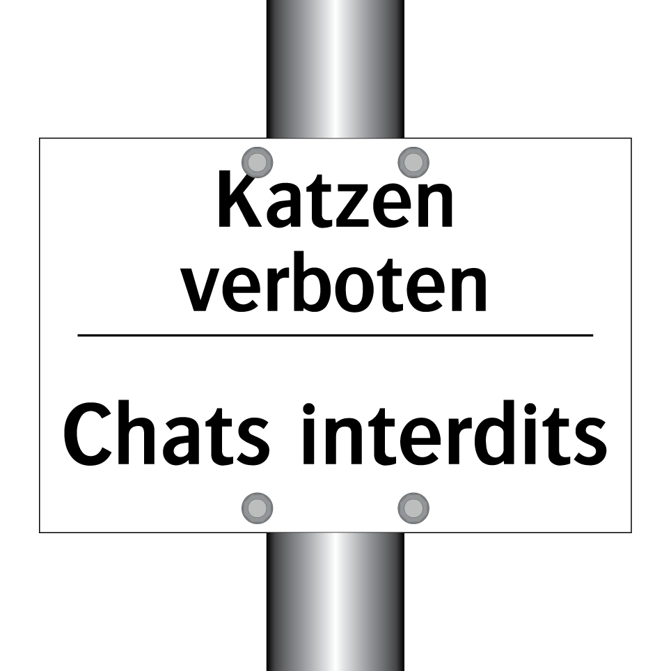 Katzen verboten - Chats interdits