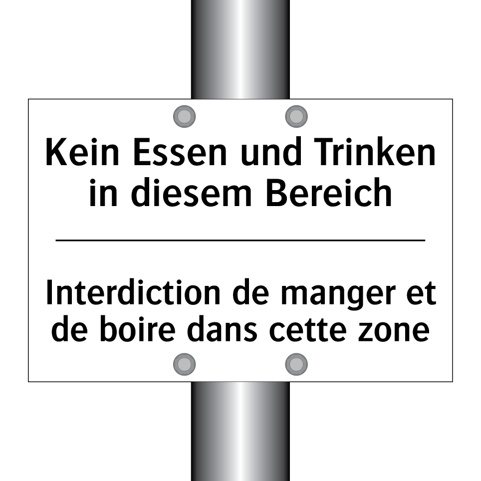 Kein Essen und Trinken in diesem /.../ - Interdiction de manger et de boire /.../