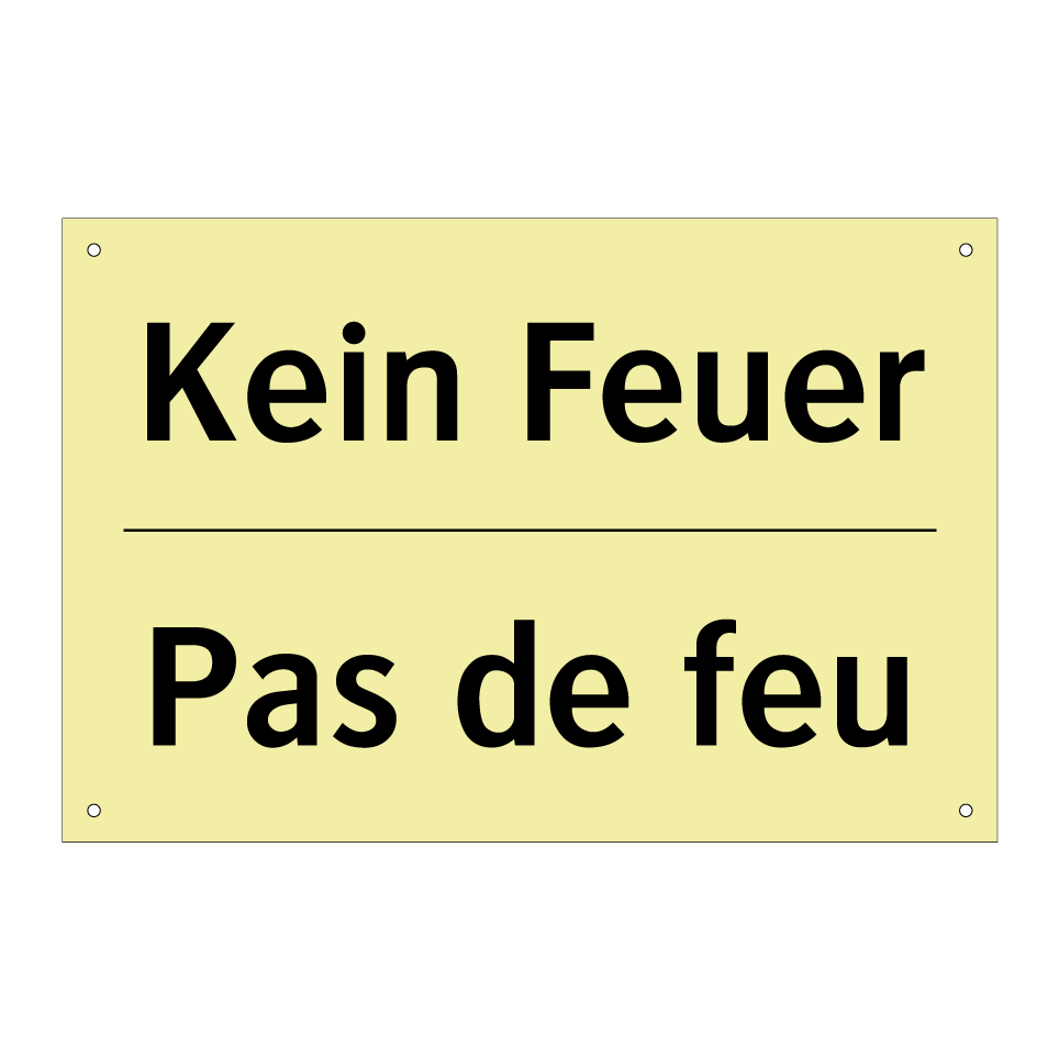 Kein Feuer - Pas de feu