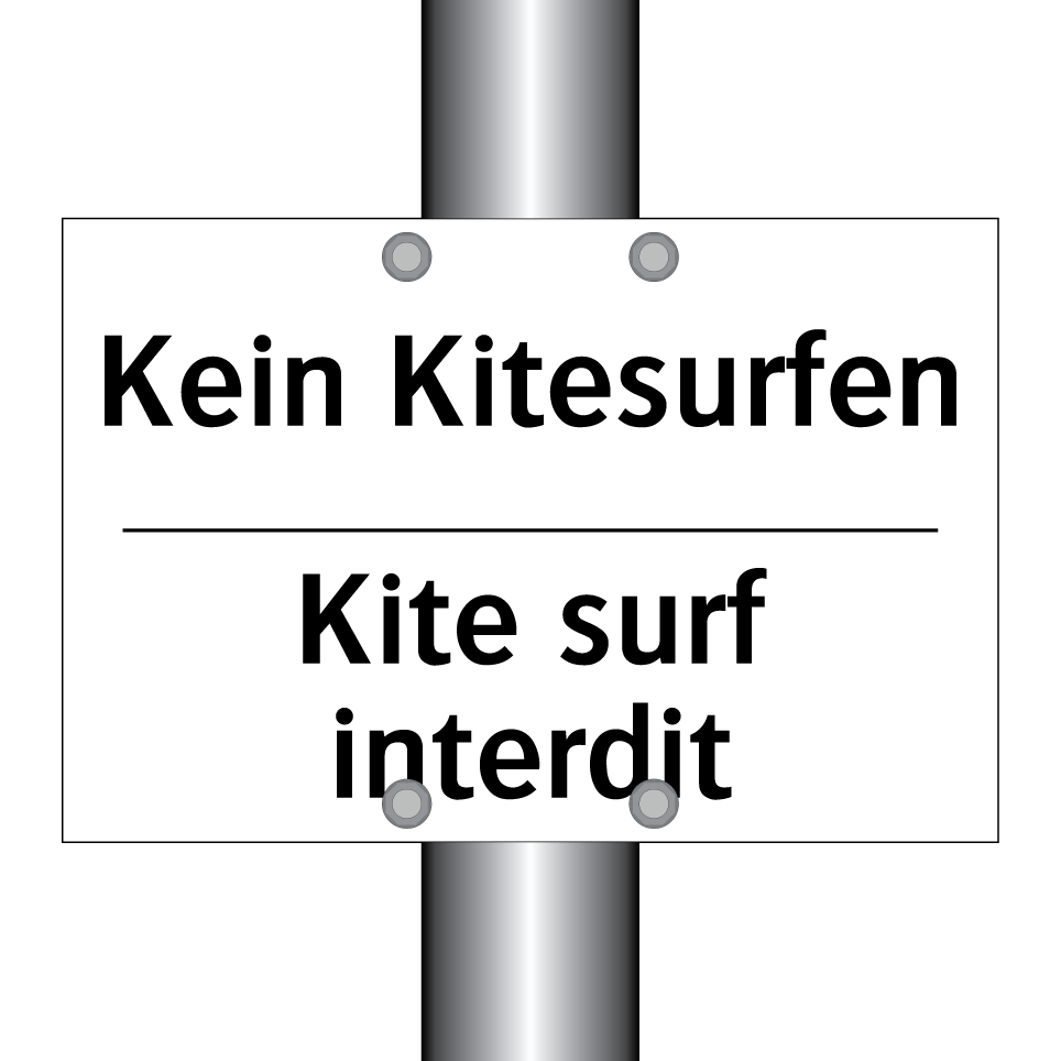 Kein Kitesurfen - Kite surf interdit
