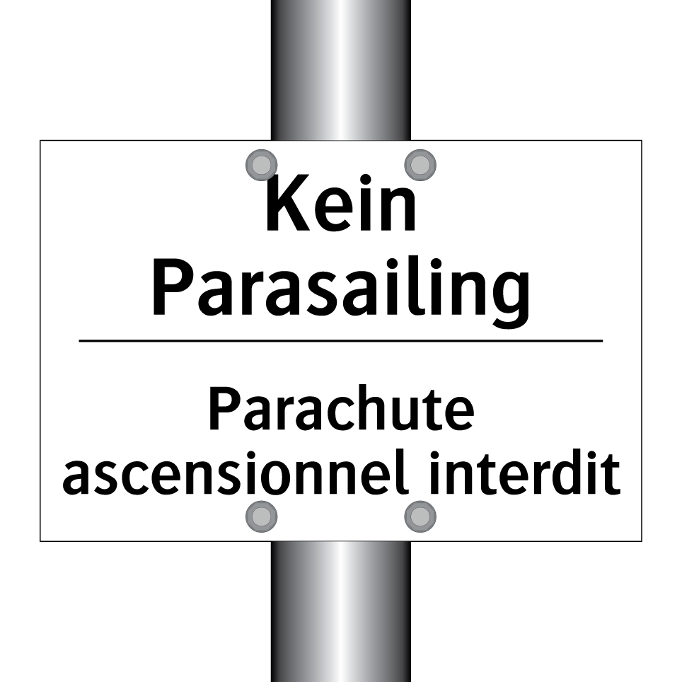 Kein Parasailing - Parachute ascensionnel interdit /.../