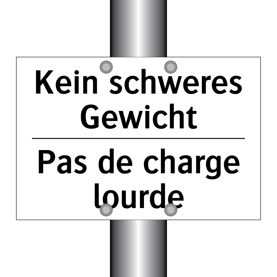 Kein schweres Gewicht - Pas de charge lourde